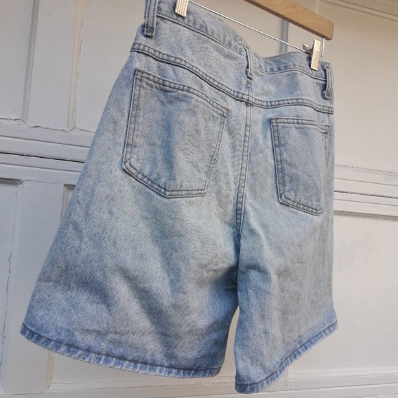 Vintage High Waisted Jean Shorts Slouch Curvy Retro 1980s VTG 90s Size 30W - Picture 9 of 16